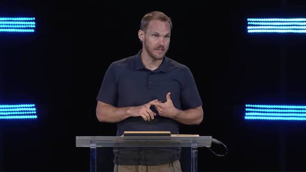 David Platt preaches at McLean Bible Church in June.