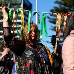The public taking part in a hikoi prior to the release of the Abuse in Care report at Parliament on in New Zealand. 