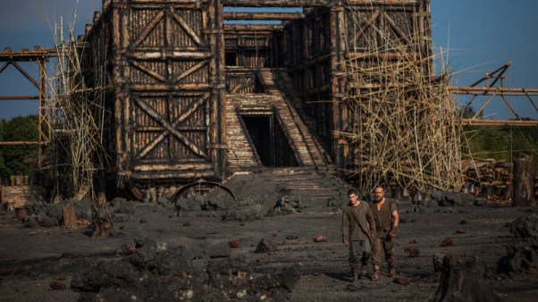 Russell Crowe and Logan Lerman in ‘Noah’