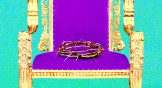 A throne with a crown of thorns on it
