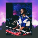 Three band members from Team Eternity Ghana singing and playing the piano