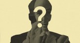 A silhouette with a question mark in the middle and an image of C.S. Lewis showing faintly through.