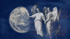 Angels next to the earth