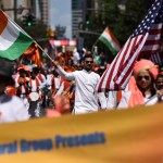 Participants march down Madison Avenue during the Annual India Day Parade in New York
