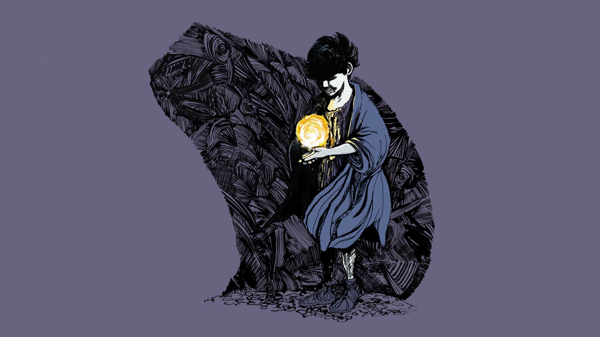 A child holding a bright light