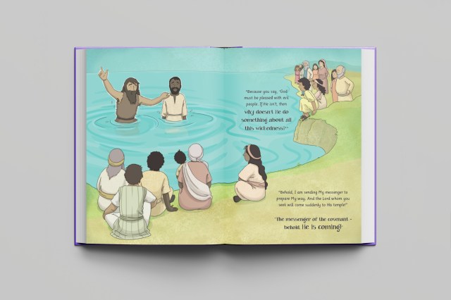Open book spread of Malachi