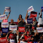 Supporters gather at a campaign rally for Republican presidential nominee, former U.S. President Donald Trump