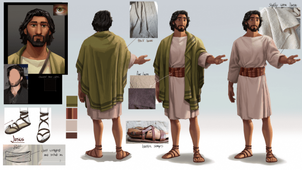 Artist details for the depiction of Jesus in the forthcoming animation.